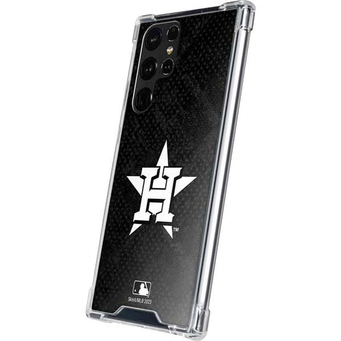 MLB Houston Astros Dark Wash Galaxy S22 Ultra Clear Case