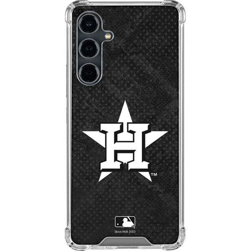 MLB Houston Astros Dark Wash Galaxy S23 FE Clear Case