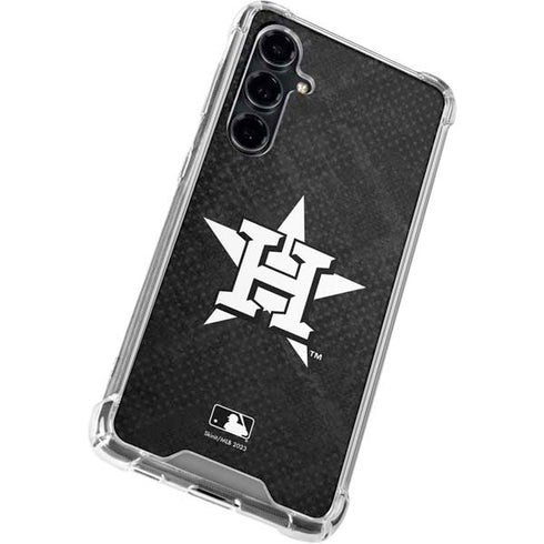 MLB Houston Astros Dark Wash Galaxy S23 FE Clear Case