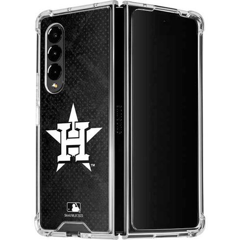 MLB Houston Astros Dark Wash Galaxy Z Fold4 5G Clear Case