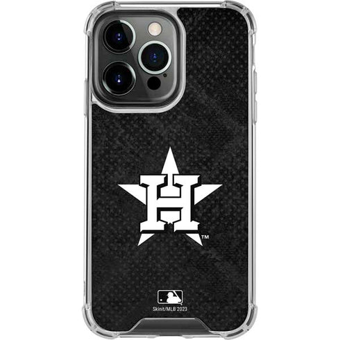 MLB Houston Astros Dark Wash iPhone 14 Pro Clear Case