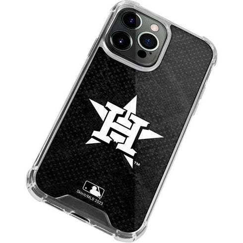 MLB Houston Astros Dark Wash iPhone 14 Pro Clear Case