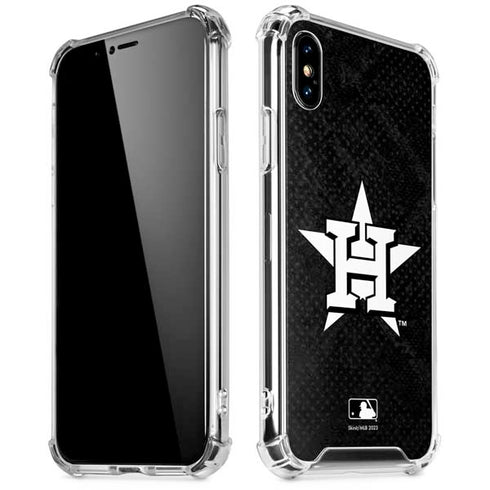 MLB Houston Astros Dark Wash iPhone XS Max Clear Case