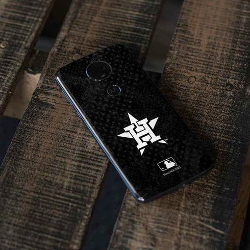 MLB Houston Astros Dark Wash Moto E5 Plus Skin
