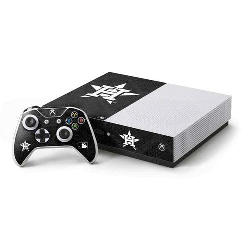 MLB Houston Astros Dark Wash Xbox One S Console and Controller Bundle Skin