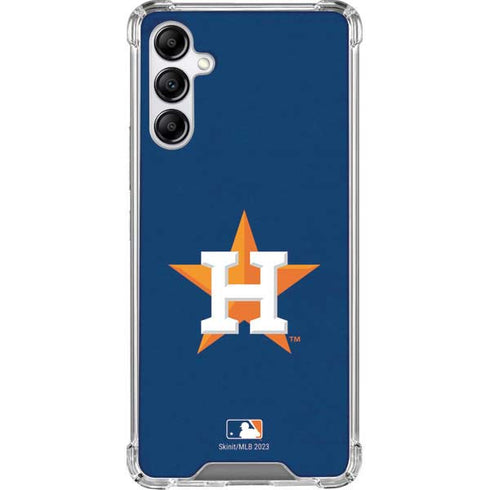 MLB Houston Astros Distressed Galaxy A14 5G Clear Case