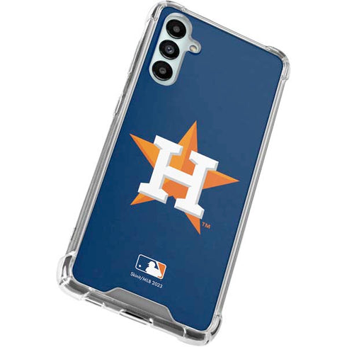 MLB Houston Astros Distressed Galaxy A15 5G Clear Case