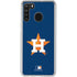 MLB Houston Astros Distressed Galaxy A21 Clear Case
