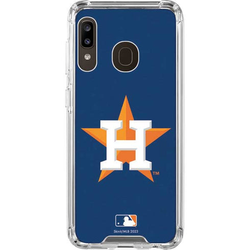 MLB Houston Astros Distressed Galaxy A30 Clear Case