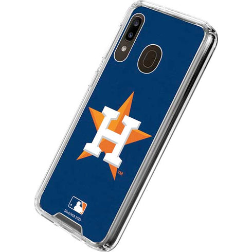 MLB Houston Astros Distressed Galaxy A30 Clear Case
