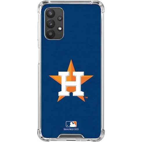 MLB Houston Astros Distressed Galaxy A32 5G Clear Case