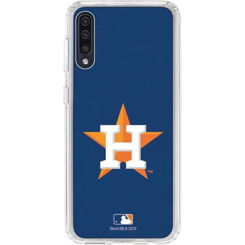 MLB Houston Astros Distressed Galaxy A50 Clear Case