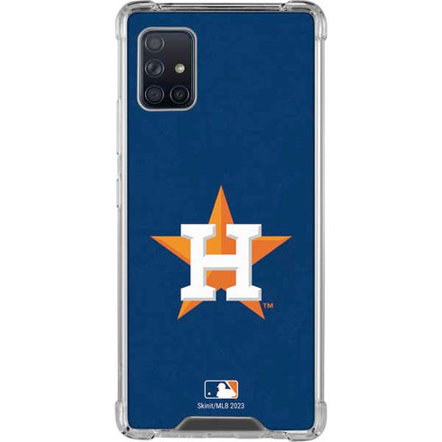MLB Houston Astros Distressed Galaxy A51 5G Clear Case