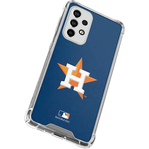 MLB Houston Astros Distressed Galaxy A53 5G Clear Case