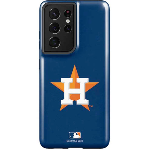 MLB Houston Astros Distressed Galaxy S21 Ultra 5G Pro Case