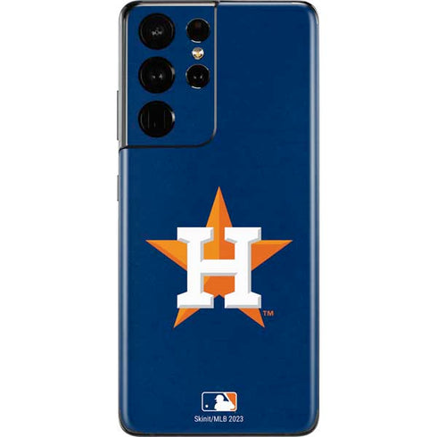 MLB Houston Astros Distressed Galaxy S21 Ultra 5G Skin