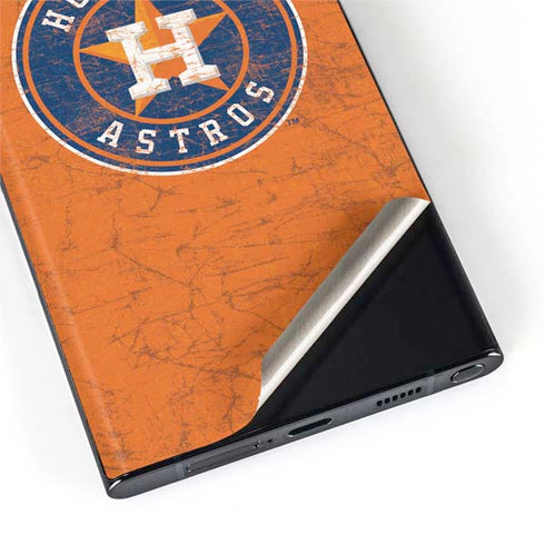 MLB Houston Astros Distressed Galaxy S22 Ultra Skin