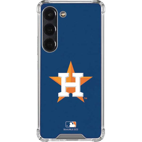 MLB Houston Astros Distressed Galaxy S23 Clear Case