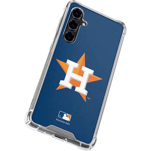 MLB Houston Astros Distressed Galaxy S23 FE Clear Case