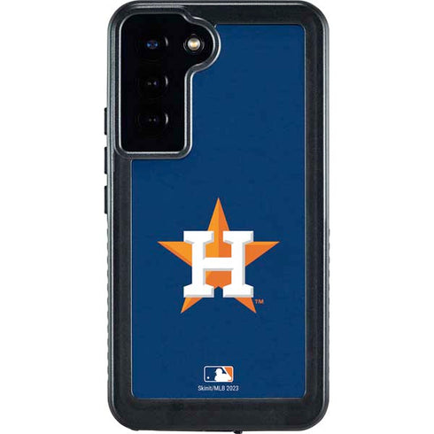 MLB Houston Astros Distressed Galaxy S23 Plus Waterproof Case