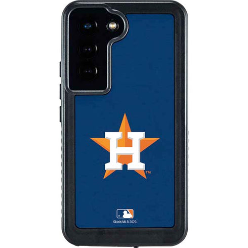 MLB Houston Astros Distressed Galaxy S23 Waterproof Case