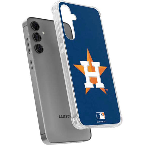 MLB Houston Astros Distressed Galaxy S24 Plus Clear Case