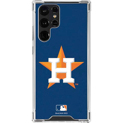 MLB Houston Astros Distressed Galaxy S24 Ultra Clear Case