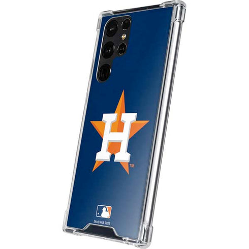 MLB Houston Astros Distressed Galaxy S24 Ultra Clear Case