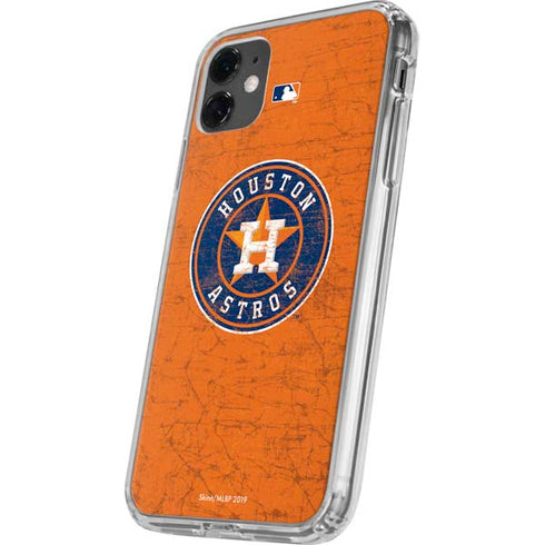 MLB Houston Astros Distressed iPhone 11 Clear Case