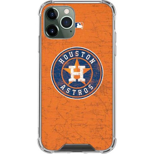 MLB Houston Astros Distressed iPhone 11 Pro Max Clear Case