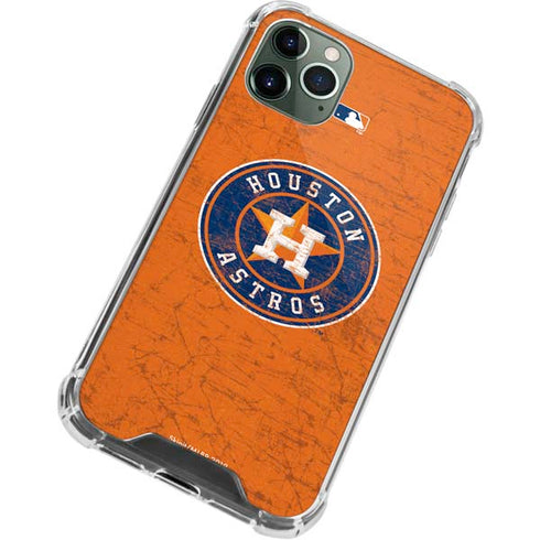 MLB Houston Astros Distressed iPhone 11 Pro Max Clear Case
