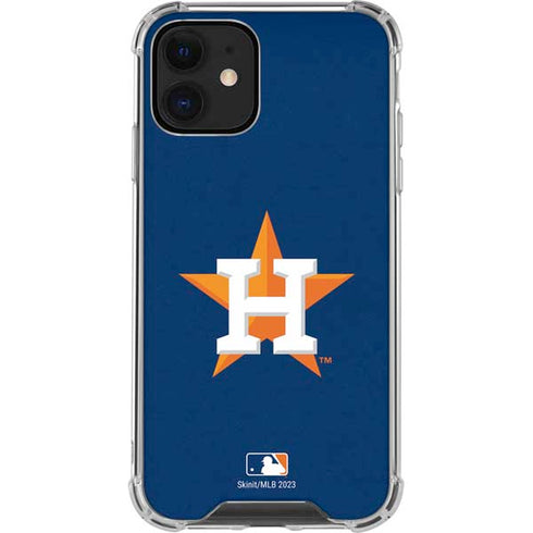 MLB Houston Astros Distressed iPhone 12 Mini Clear Case