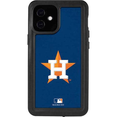 MLB Houston Astros Distressed iPhone 12 Mini Waterproof Case