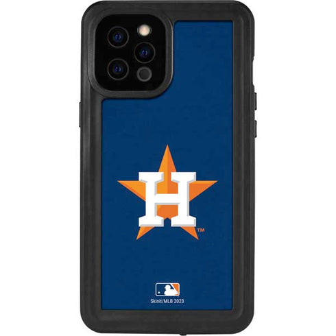 MLB Houston Astros Distressed iPhone 12 Pro Max Waterproof Case