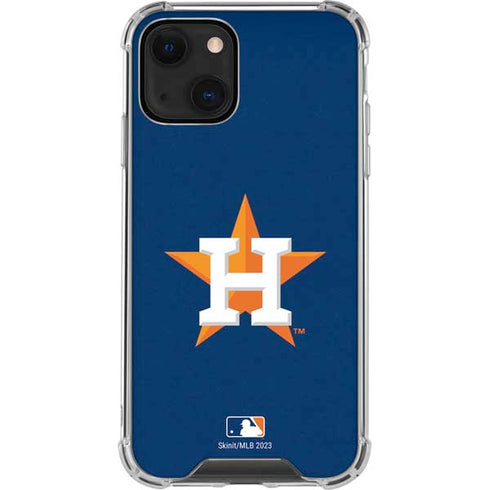MLB Houston Astros Distressed iPhone 13 Mini Clear Case
