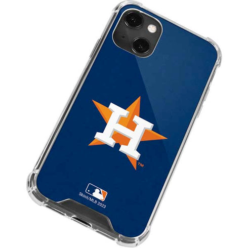 MLB Houston Astros Distressed iPhone 13 Mini Clear Case