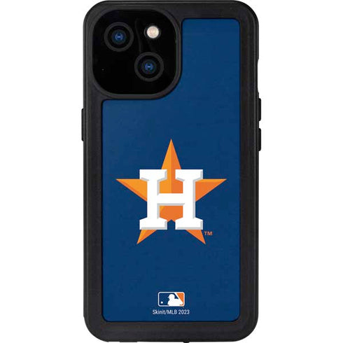 MLB Houston Astros Distressed iPhone 13 Mini Waterproof Case