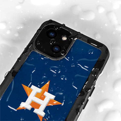 MLB Houston Astros Distressed iPhone 13 Mini Waterproof Case