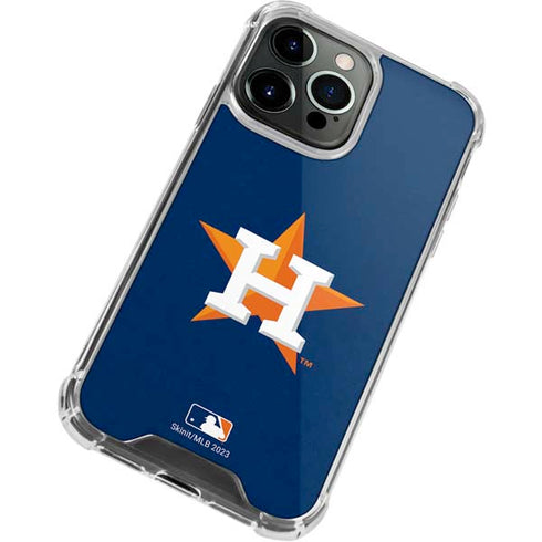 MLB Houston Astros Distressed iPhone 13 Pro Clear Case