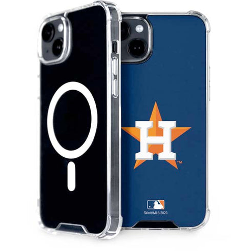 MLB Houston Astros Distressed iPhone 15 Plus MagSafe Case