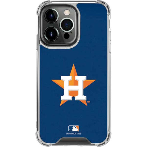 MLB Houston Astros Distressed iPhone 14 Pro Clear Case