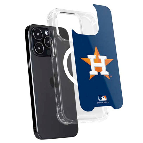 MLB Houston Astros Distressed iPhone 15 Pro MagSafe Case