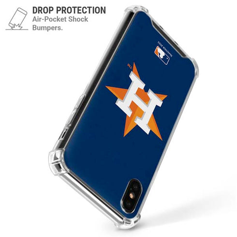 MLB Houston Astros Distressed iPhone XS Max Clear Case