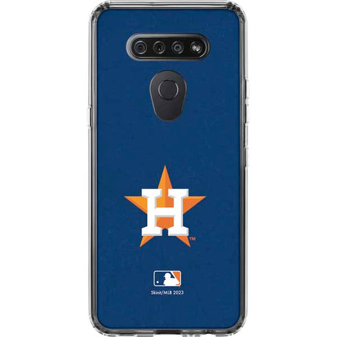 MLB Houston Astros Distressed LG K51/Q51 Clear Case