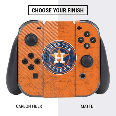 MLB Houston Astros Distressed Nintendo Switch Bundle Skin