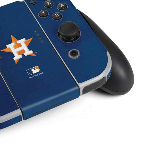 MLB Houston Astros Distressed Nintendo Switch OLED (2021) Skin