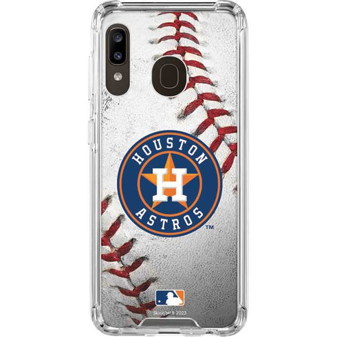 MLB Houston Astros Game Ball Galaxy A30 Clear Case