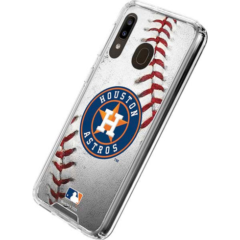 MLB Houston Astros Game Ball Galaxy A30 Clear Case