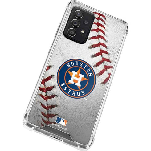 MLB Houston Astros Game Ball Galaxy A52 5G Clear Case
