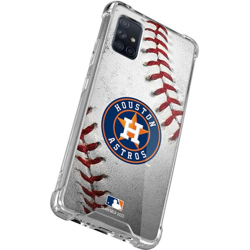 MLB Houston Astros Game Ball Galaxy A71 5G Clear Case